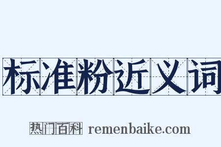 标准粉近义词是什么意思的图片